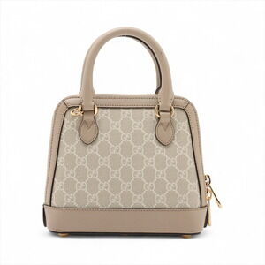 Gucci Handbag Supreme Leather GG Horsebit Beige